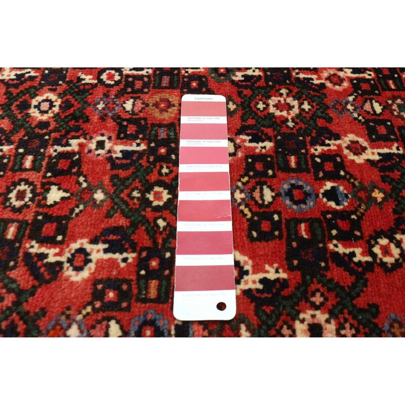 ECARPETGALLERY Hand-knotted Andelz Red Wool Rug - 3'4 x 12'11