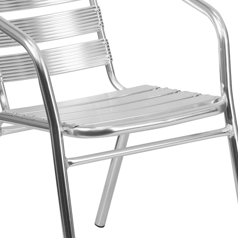 Aluminum Indoor/ Outdoor Stackable Arm Chair (Set of 4)