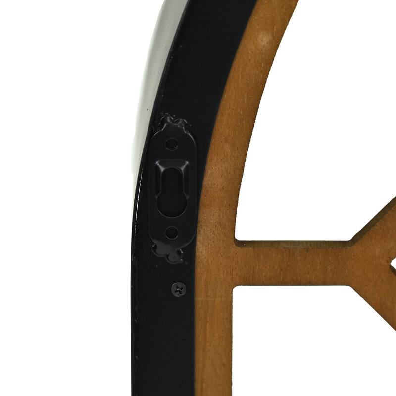 Meliora Cathdral Window Metal & Wood 2 Tier Wall Shelf