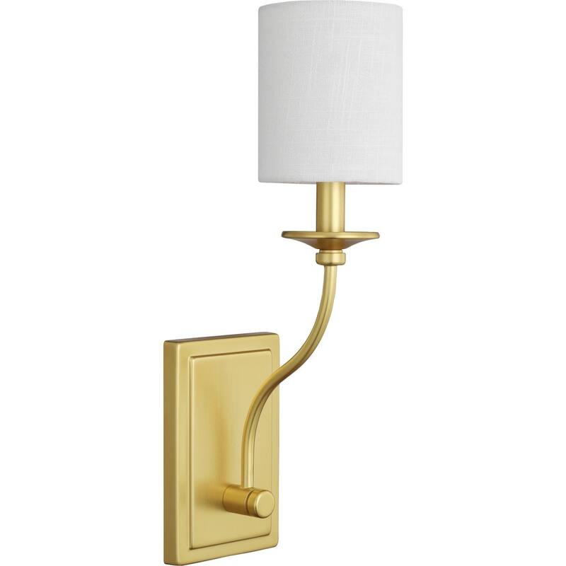 Bonita Collection Satin Brass One-Light Wall Sconce - 14.170" x 6.500" x 8.270"