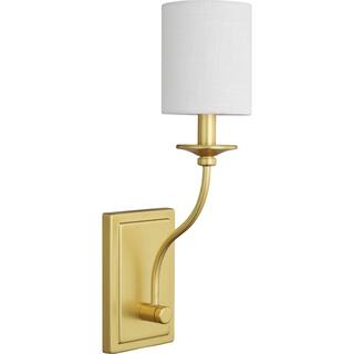 Bonita Collection Satin Brass One-Light Wall Sconce - 14.170" x 6.500" x 8.270"