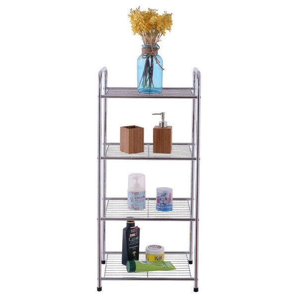 4 Tier Storage Display Organizer Rack Shelves Shelving Home Kitchen New