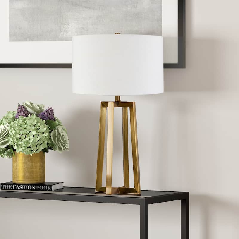 Helena Blackened Bronze Table Lamp - Gold