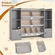 preview thumbnail 4 of 7, 4-Tier Wooden Kids Bin Shelf w/4 Large & 4 Small Removable Bins