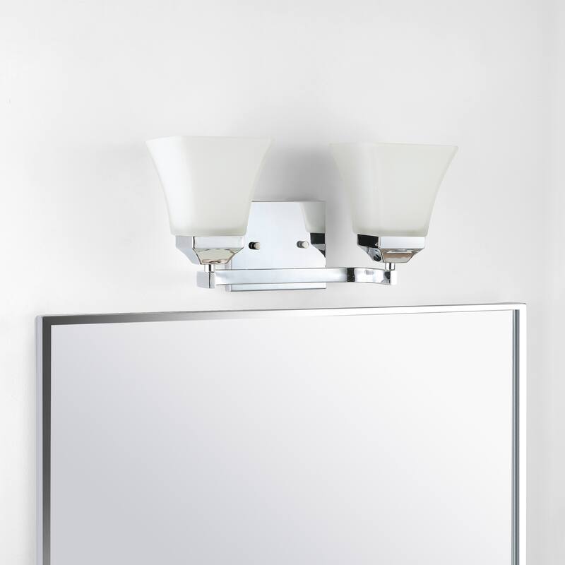 Staunton Iron/Glass Modern Cottage LED Vanity Light, Oil Rubbed Bronze by JONATHAN Y
