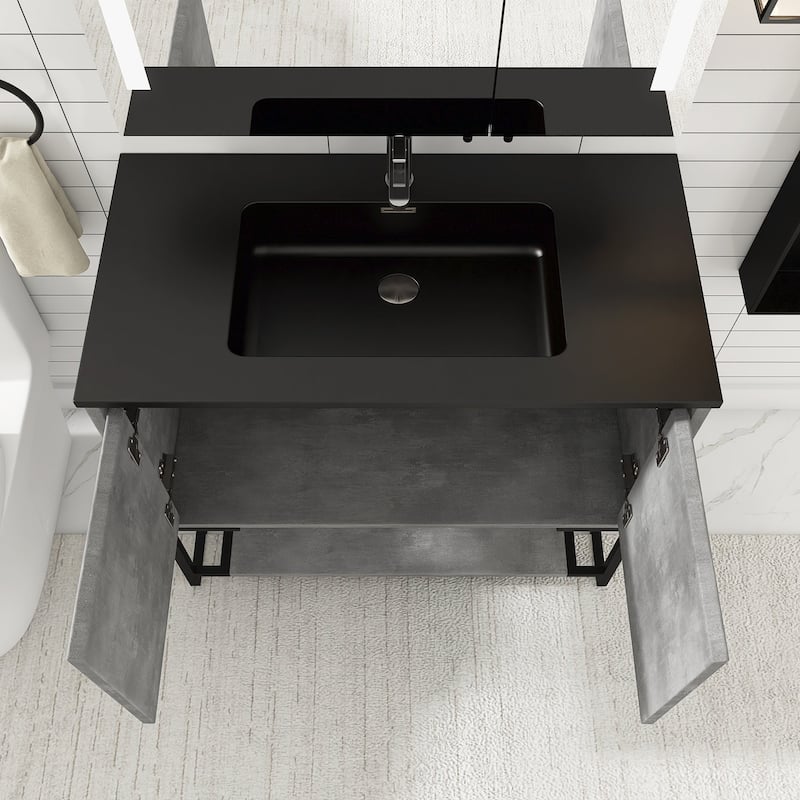 36-inch Freestanding Bath Vanity with Cultured Mable Top
