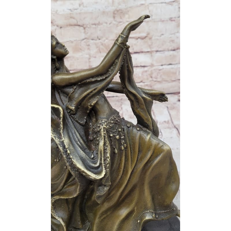 Gemini Twin Dancer Girls Bronze Statue Sculpture Figure Vitaleh Original 11 Inches X 10 Inches