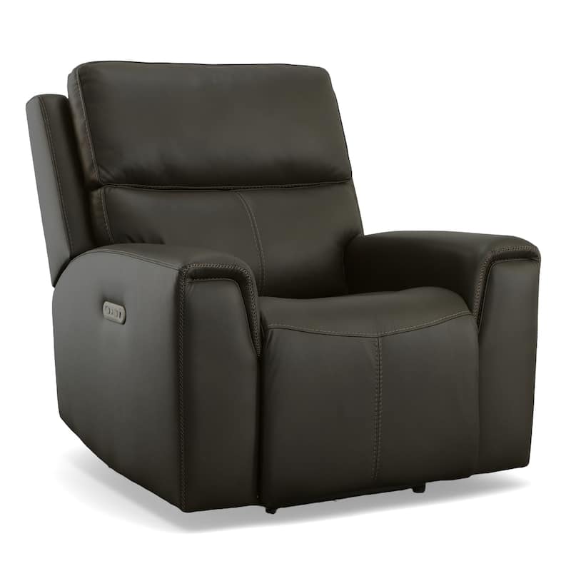 Jarvis Zero Gravity, Top-Grain Leather, Power Recliner with Power Headrest by Flexsteel - Dark Mica