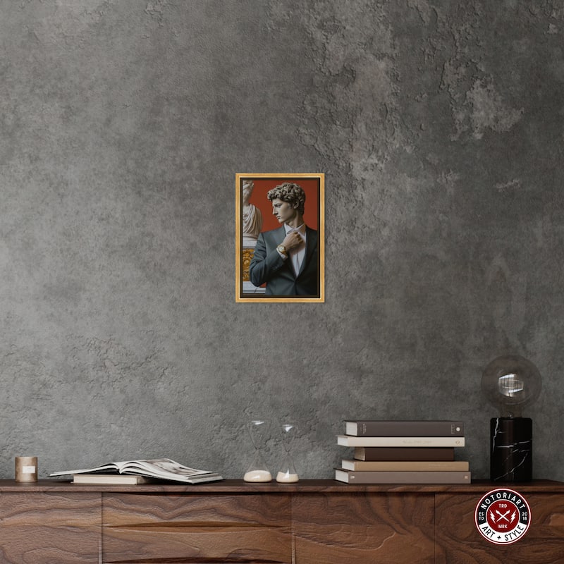 Notoriart Sculpture With Style Framed Men Style 1 Piece Canvas Wall Art