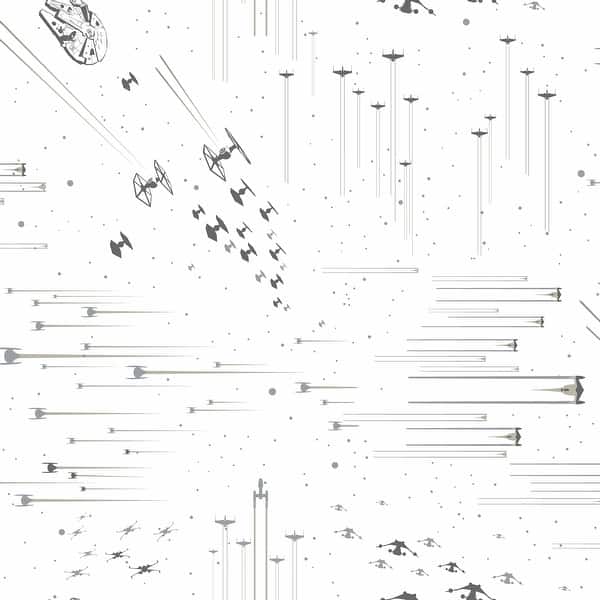 slide 2 of 5, Star Wars: Galactic Battles Black & White Wallpaper