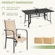 preview thumbnail 162 of 174, Patio Dining Set, Outdoor Dining Table and Chairs Set with Textilene Chairs, Adjustable Umbrella Hole for Garden, Backyard