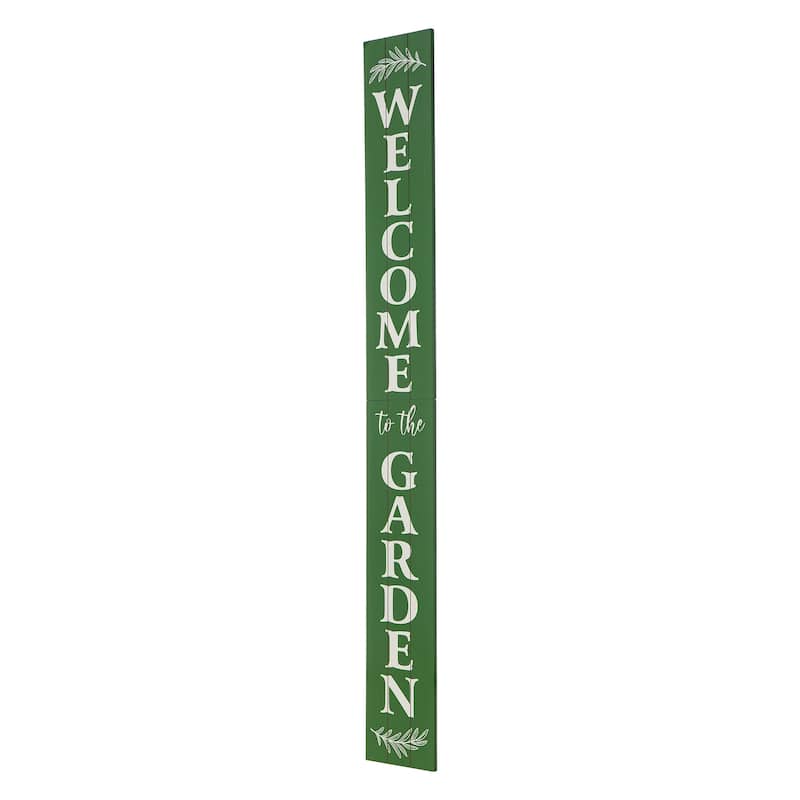 Glitzhome 36"H Oversized Colorful Wooden Slats Porch Spring Rules Sign Wall Decor