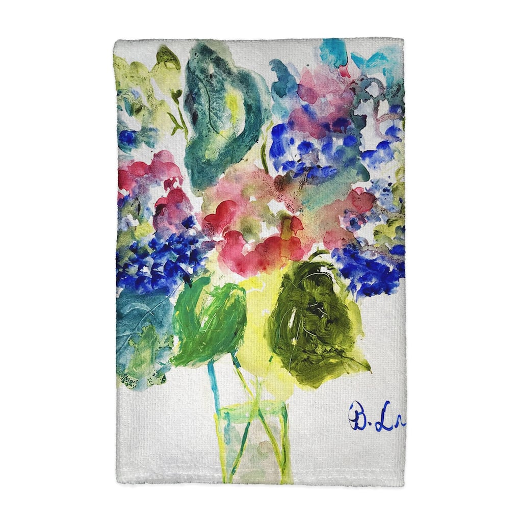 Vase of Hydrangeas Kitchen Towel - 16x25