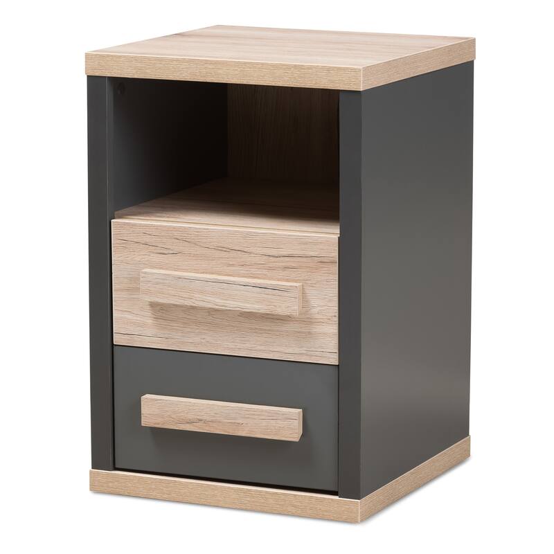 Silver Champagne Nightstand with Mirror Trim and Spacious Drawers - Elegant Bedside Storage