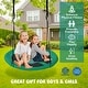 preview thumbnail 23 of 24, 40 Inches Saucer Tree Swing Round with Adjustable Ropes and Carabiners