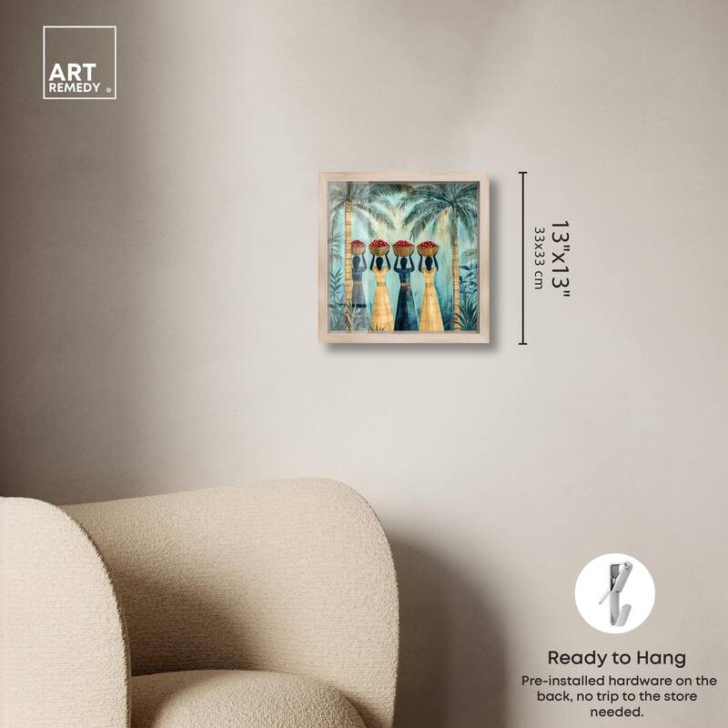 Walk Under Palms Shadowbox by Art Remedy