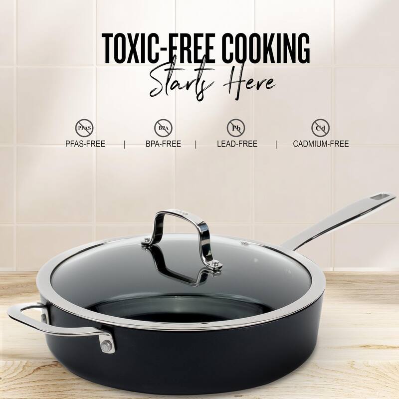 Alva Maestro Nonstick Ceramic Sauté Pan with Lid
