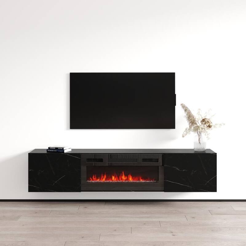 Baja BL-EF Floating Fireplace TV Stand - San Sebastian