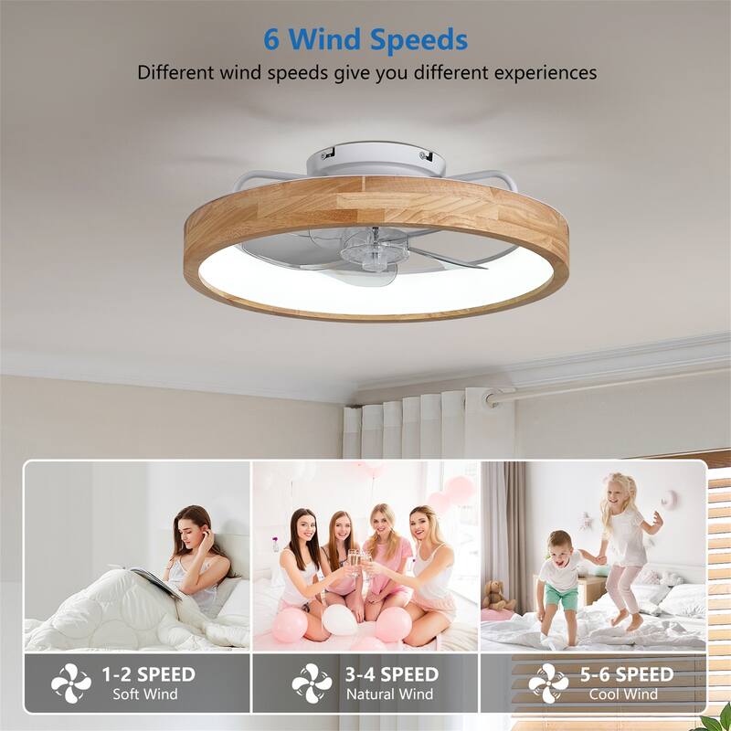 20" Low Profile Ceiling Fan with Light
