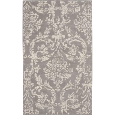 Nourison Jubilant Vintage Farmhouse Damask Area Rug