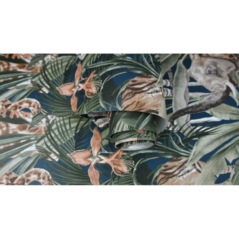 Safari Fusion Non-Pasted Wallpaper – 396in. x 21in. – Covers 56 square feet