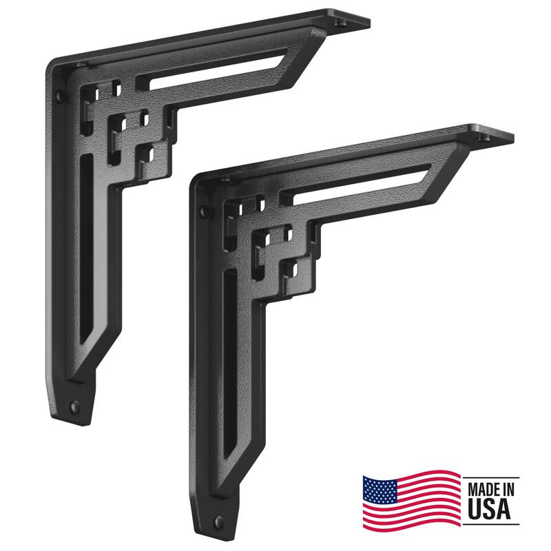STARBY Rockville Heavy Duty Shelf Bracket Kit (Set of 2) - 10 inch