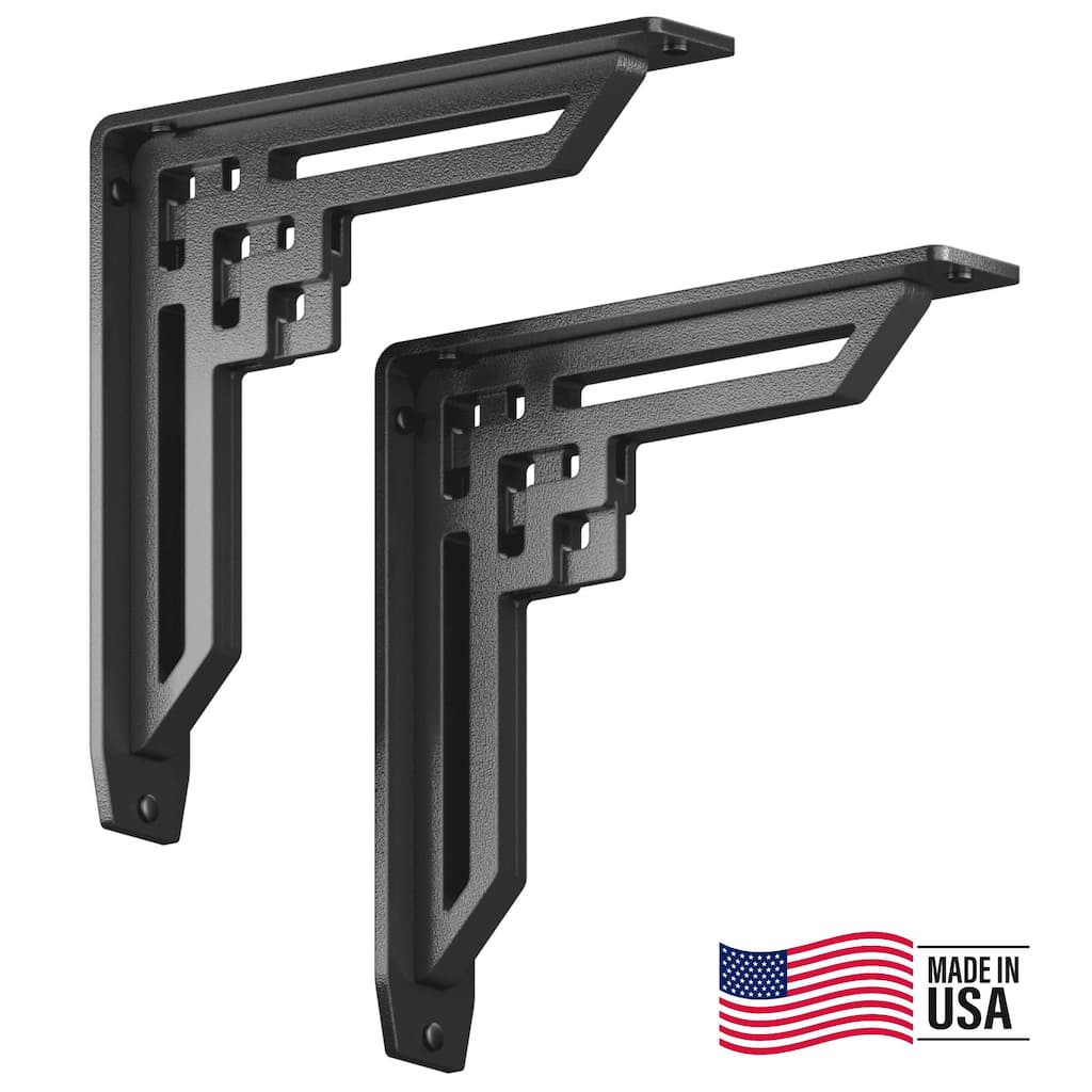 STARBY Rockville Heavy Duty Shelf Bracket Kit (Set of 2)