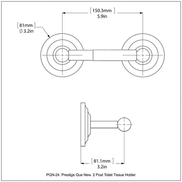 Allied Brass Prestige Que New Collection 2 Post Toilet Tissue Holder