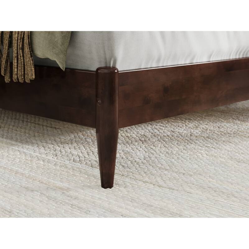Valencia Solid Wood Low Profile Sleigh Platform Bed