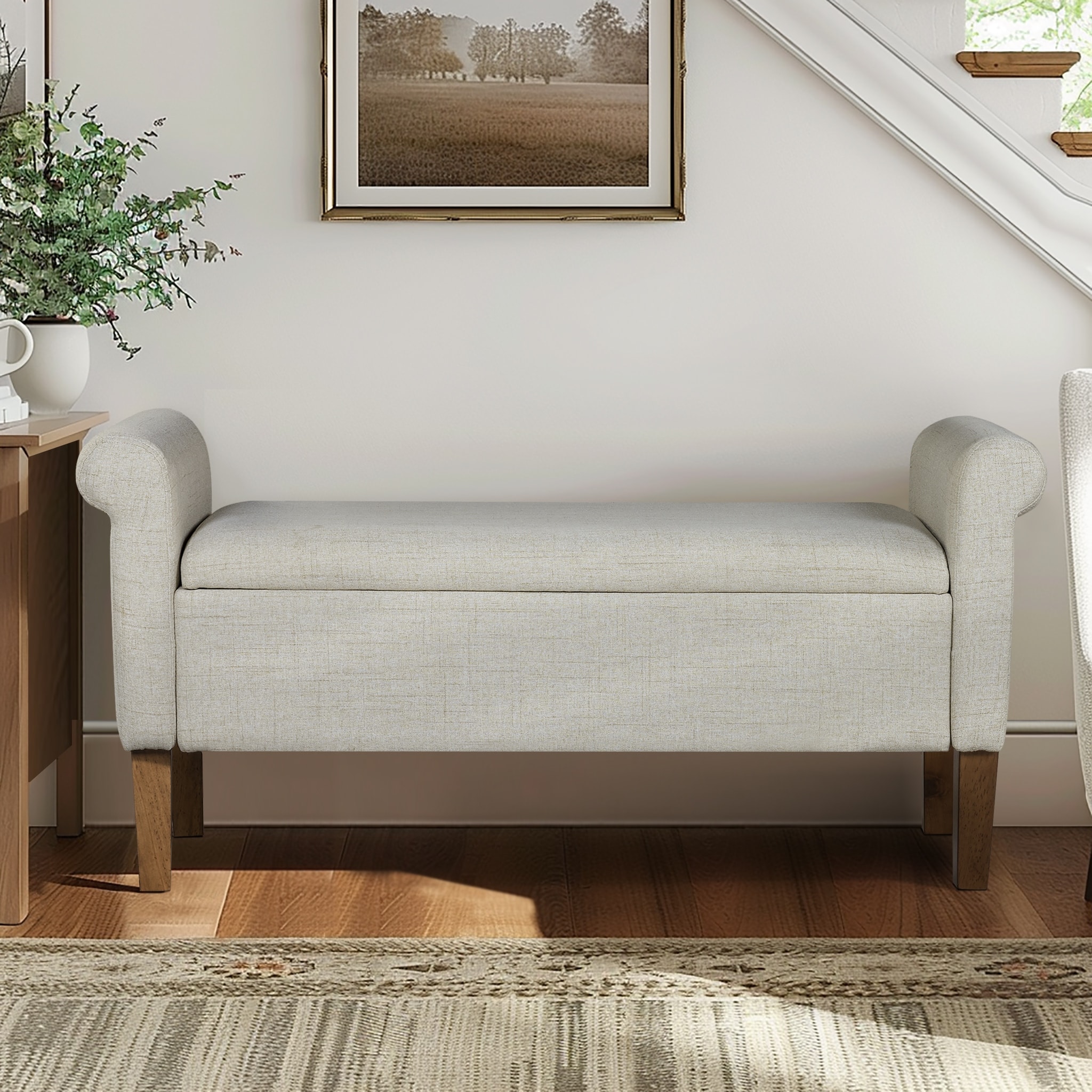 510 Design Aubrey Upholstered Storage Bench