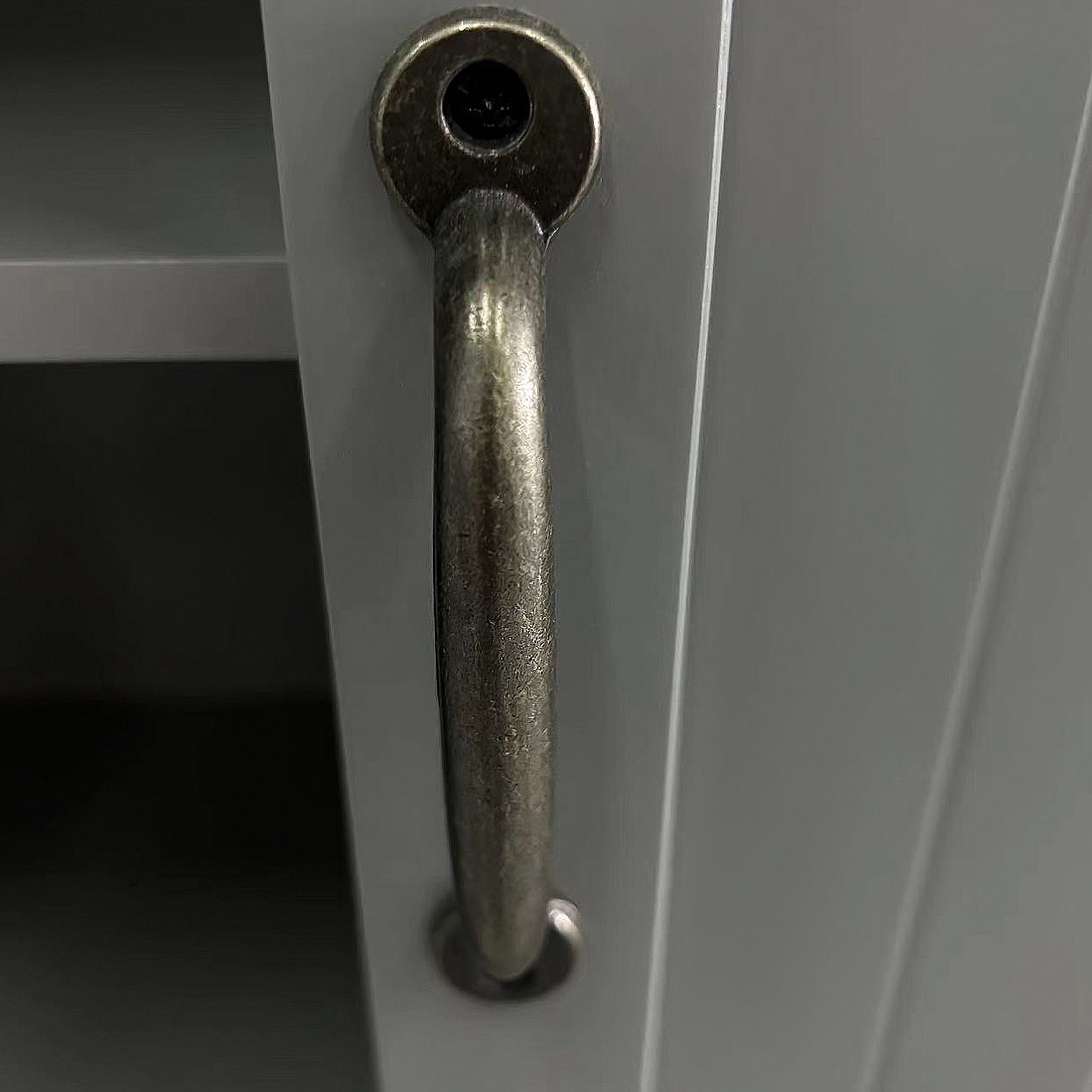 48.5" Kitchen Pantry Cabinet, Compact Farmhouse Storage Cabinet Organizer With 2 Adjustable Shelves And 4 Beadboard Doors