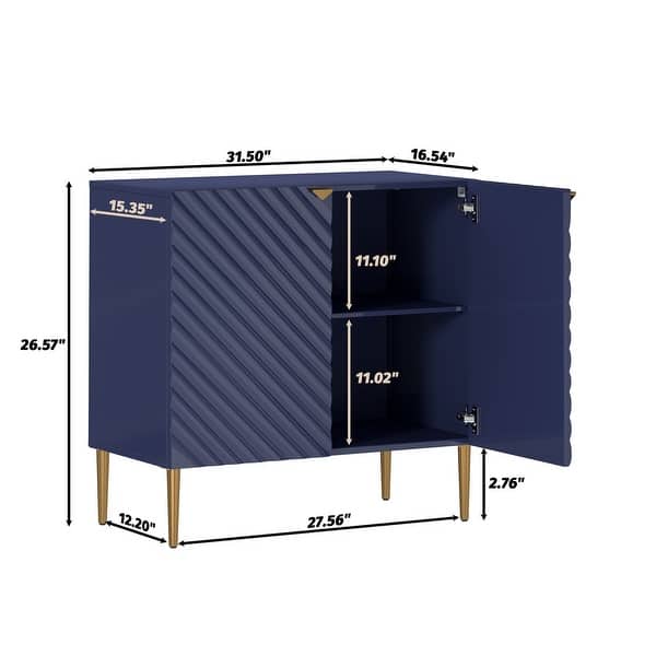 dimension image slide 1 of 5, Clihome 2-Door Storage Buffet Sideboard with Adjustable Shelf