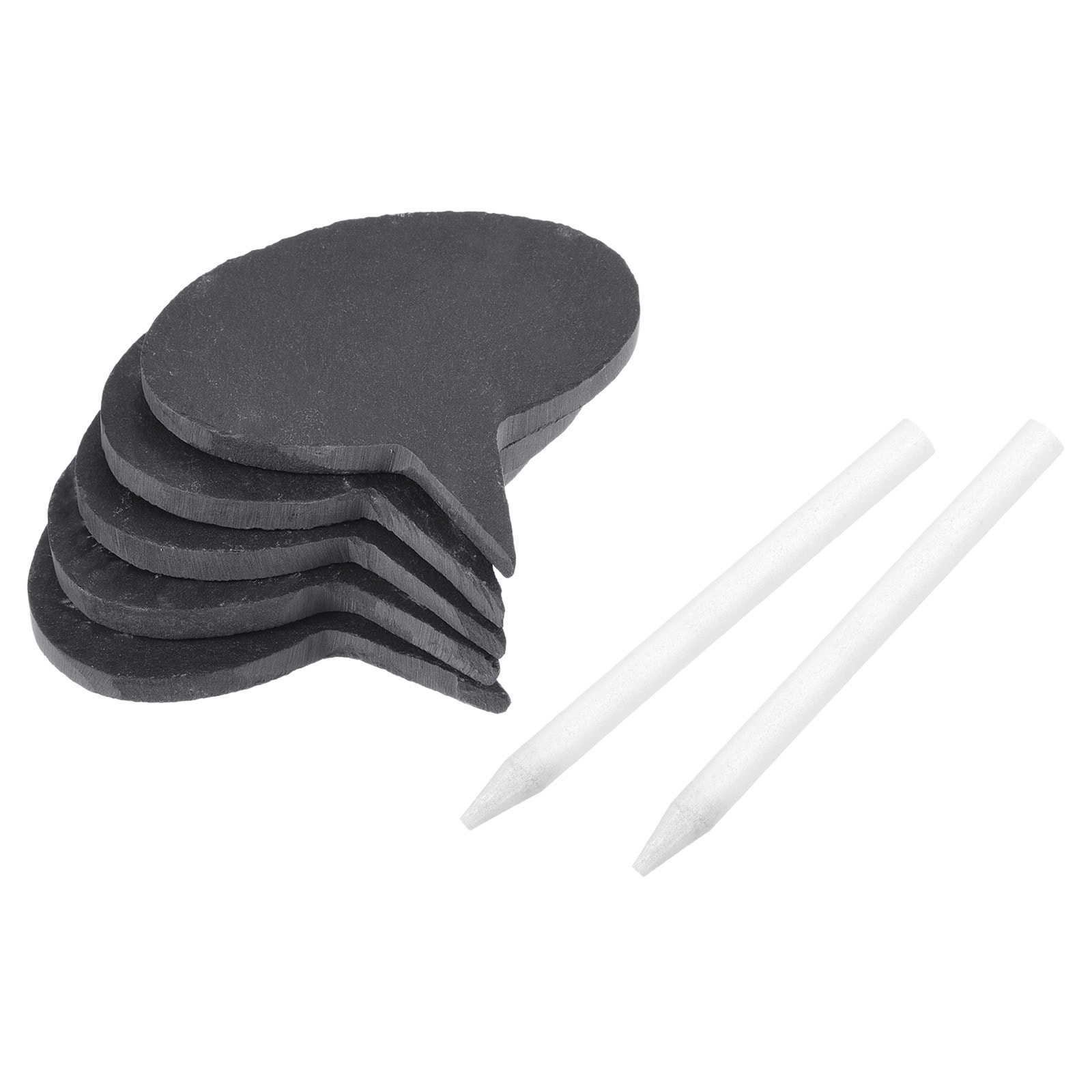 Plant Labels with Pen Slate Oval Shape Marker Tags for Outdoor Garden