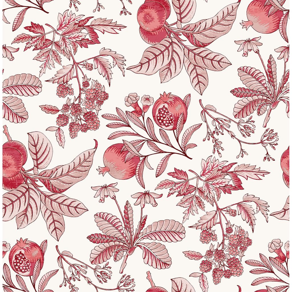 A-Street Prints Cecilia Red Fruit Wallpaper