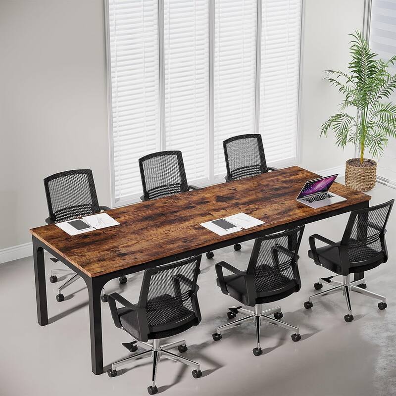 78.74" Large Rectangle Conference Table/Desk, Modern Seminar Meeting Table, Business Tables for Boardroom & Office
