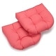 preview thumbnail 46 of 70, 19-inch Twill U-shaped Chair Cushion (Set of 1, 2, or 4) - 19 x 19 Set of 2 - Bery Berry