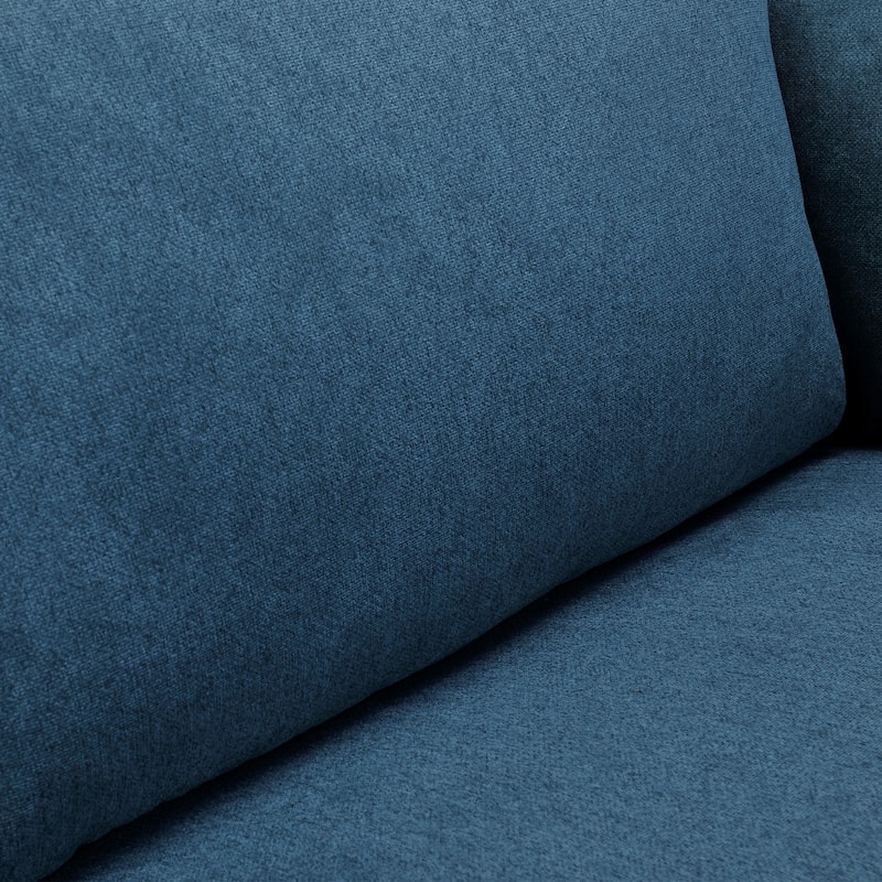 Juliett Blue or Grey 80" Upholstered 3 Seater Power Footrest Cloud Sofa Couch