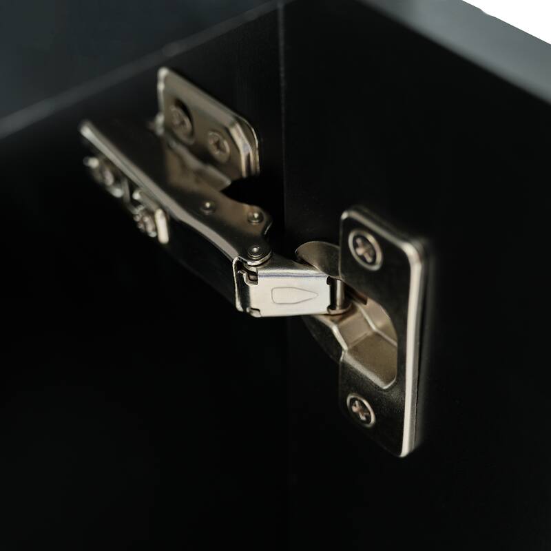 GDFStudio - Caldora Modern Wall-Mounted Bathroom Vanity with 2 Storage Drawers and Resin Sink - 36'W