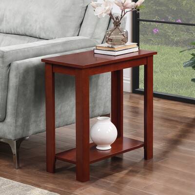 Copper Grove Harwood Chairside End Table with Shelf