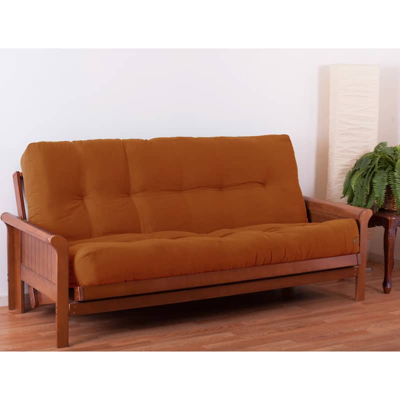 10-inch Thick Twill Futon Mattress (Twin, Full, or Queen) - Spice - Queen