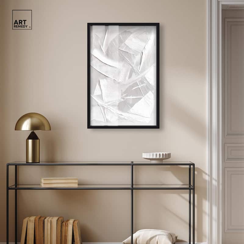 Thick White Texture II Shadowbox by Art Remedy
