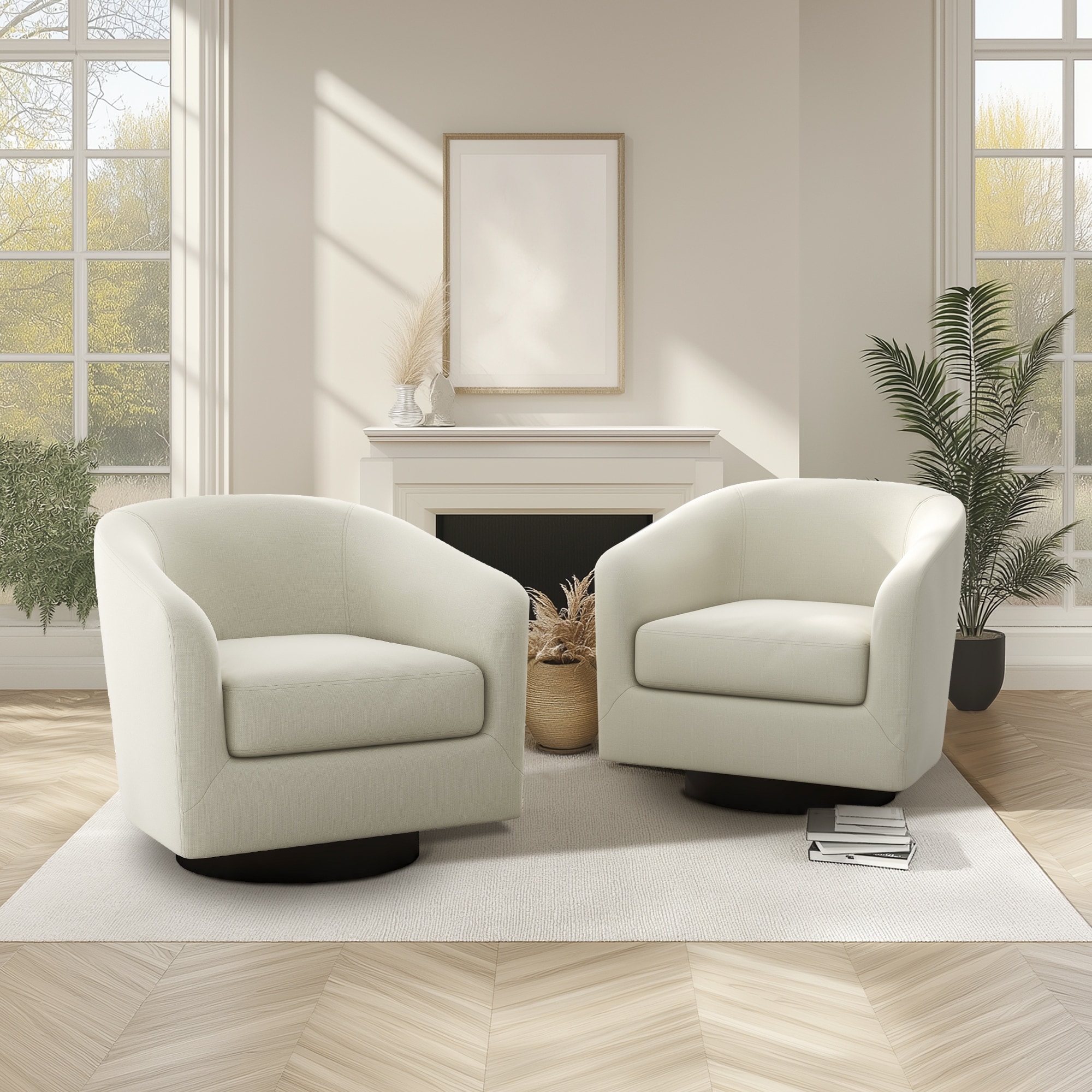 Modern 360° Swivel Barrel Accent Chairs by DREAMSIDEA