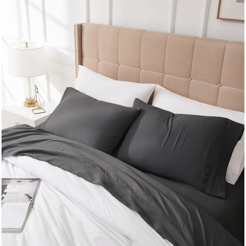 Vilano 21-inch Extra Deep Pocket 4-Piece Bed Sheet Set with Pleated Hem