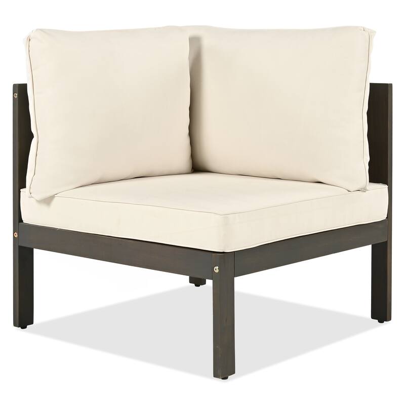 4 Pieces Outdoor Acacia Wood Sofa Set