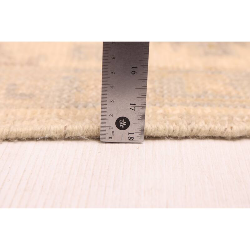 ECARPETGALLERY Hand-knotted Kavya Oushak Light Grey Wool Rug - 7'11 x 9'10