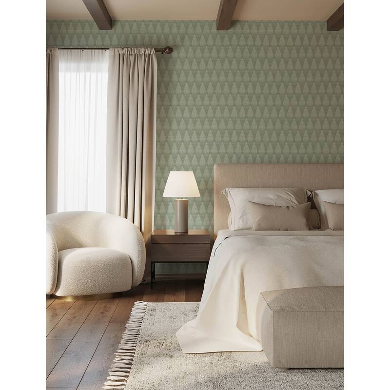 A-Street Prints Mirko Sage Ogee Wallpaper