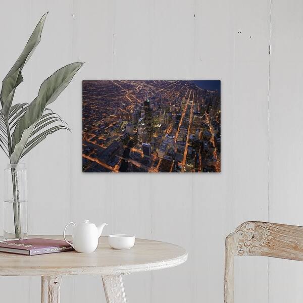 Sears Tower And Downtown From Above With Clear Crisp Skies Canvas Wall Art Overstock 16443796