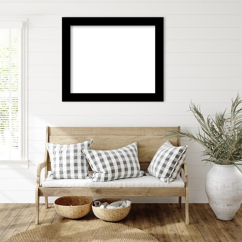 Amanti Art Basic Black Framed Dry Erase Magnetic Board