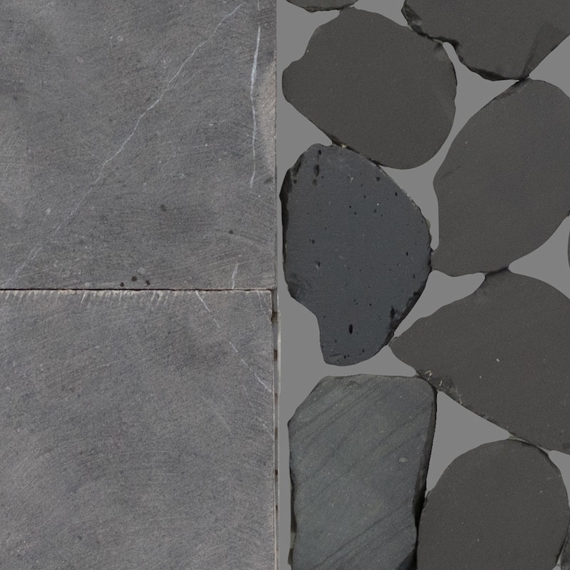 Daltile Pebble Oasis Natural Stone Art Deco Pebble Mosaic 11" x 11" (11 PC per Carton) (10.78 SQFT per Carton)