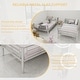 preview thumbnail 8 of 13, Twin Over Twin Modern Convertible Metal Bunk Bed with Ladders and Guardrail